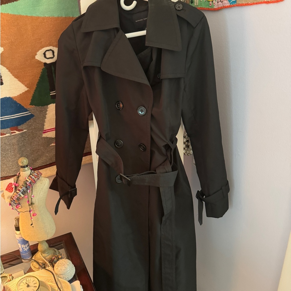 Banana Republic Classic Black Trench Coat